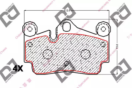 Комплект тормозных колодок DJ PARTS BP1911